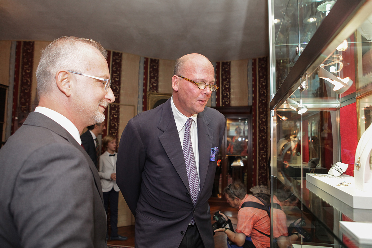 S.A.R. il Principe Serge di Jugoslavia in visita alla gioielleria